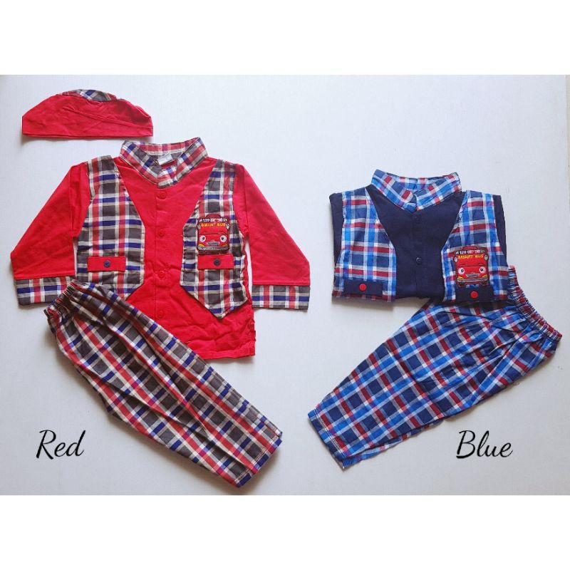 baju muslim setelan koko rompi peci tayo anak bayi laki laki