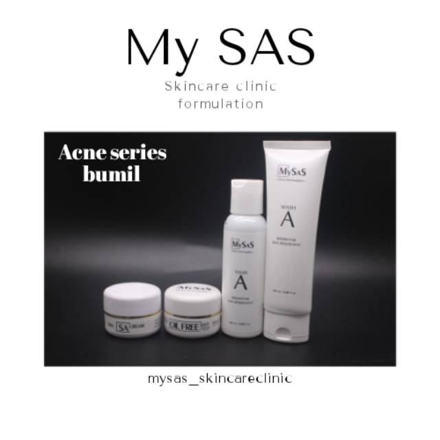 My sas skincare clinic paket acne bumil (jerawat bumil) isi 4