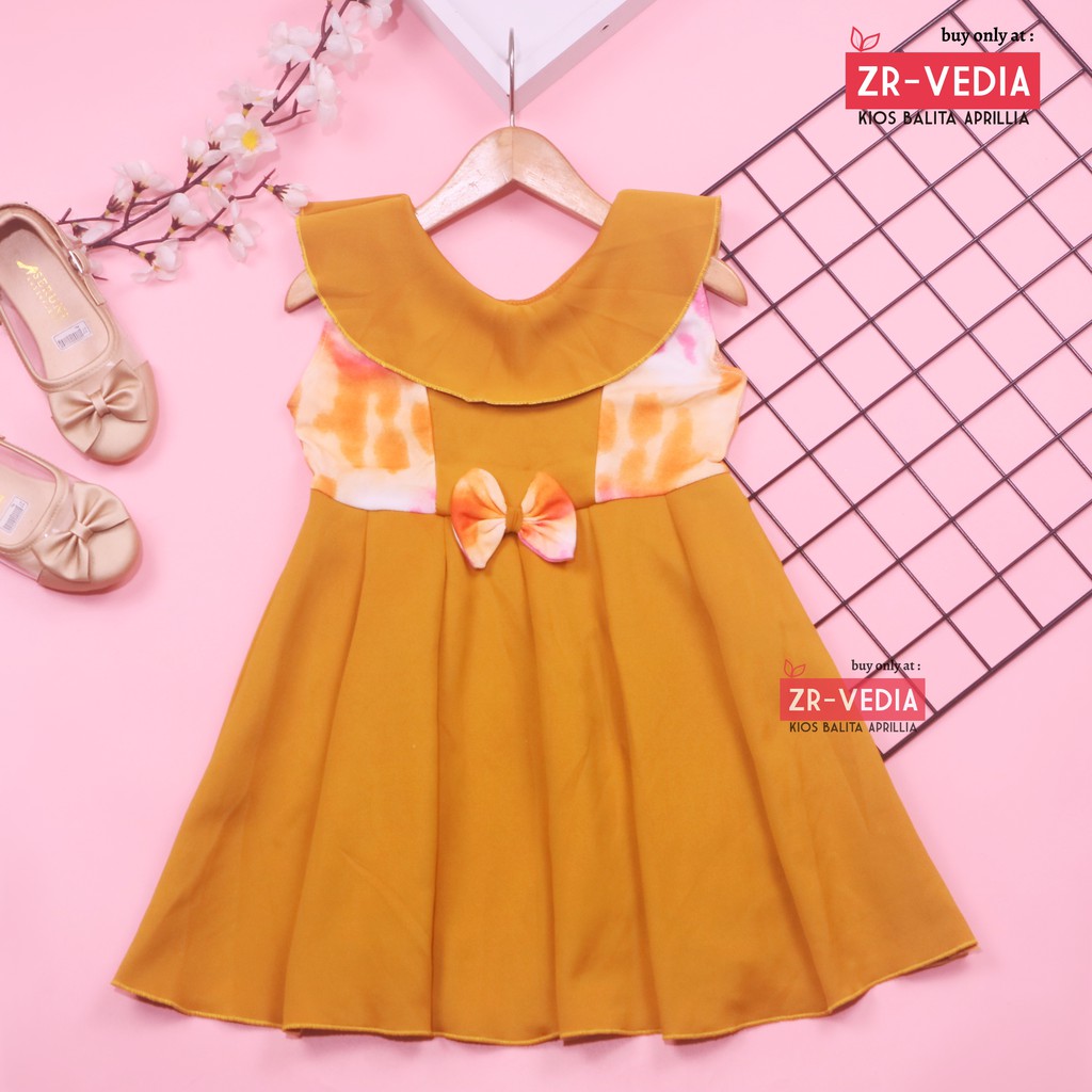 Dress Cantika uk 4-5 Tahun / Baju Anak Perempuan Dres Yukensi Harian Gaun Pesta Balita Cewek Import