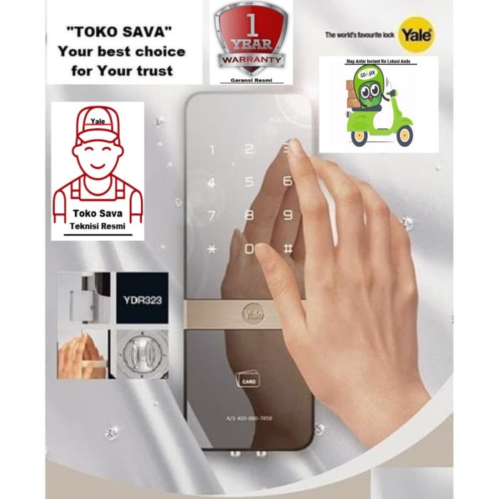 Kunci Pintu - Kunci Pintu Digital Yale Ydr 323 / Digital Door Lock Ydr 323