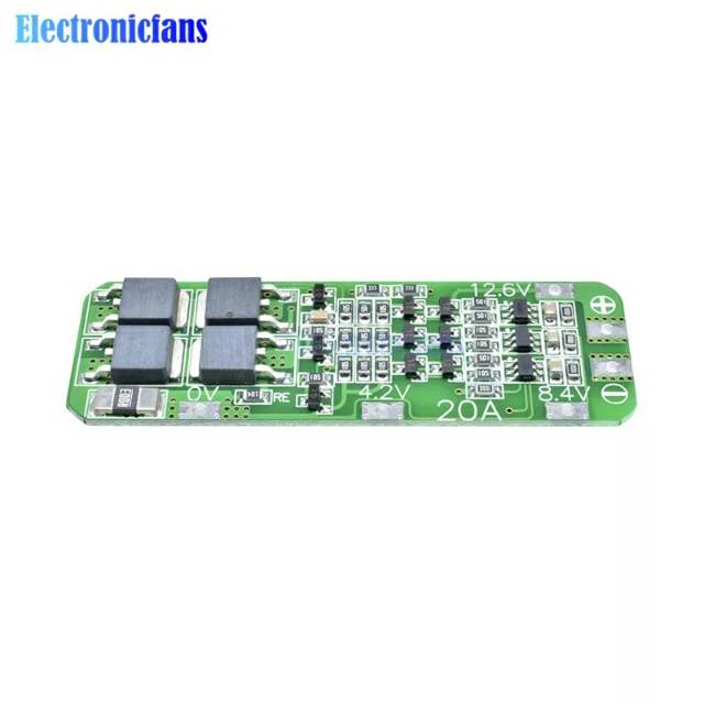 BMS 3S 20A Li-ion Baterai Lithium 18650 Charger Perlindungan Papan PCB BMS 12.6 V Sel