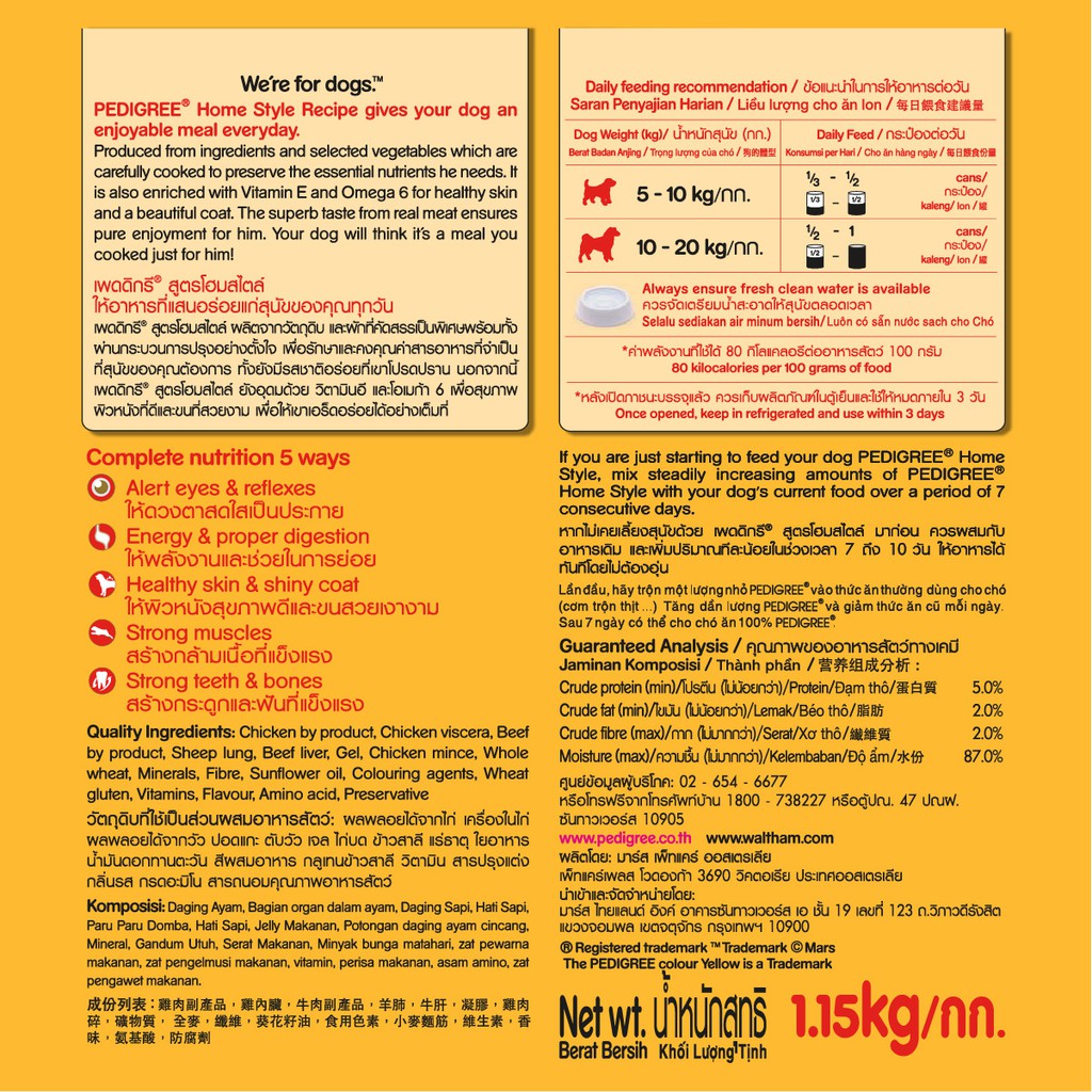 PEDIGREE® Makanan Anjing Basah Kaleng 1.15 Kg-1