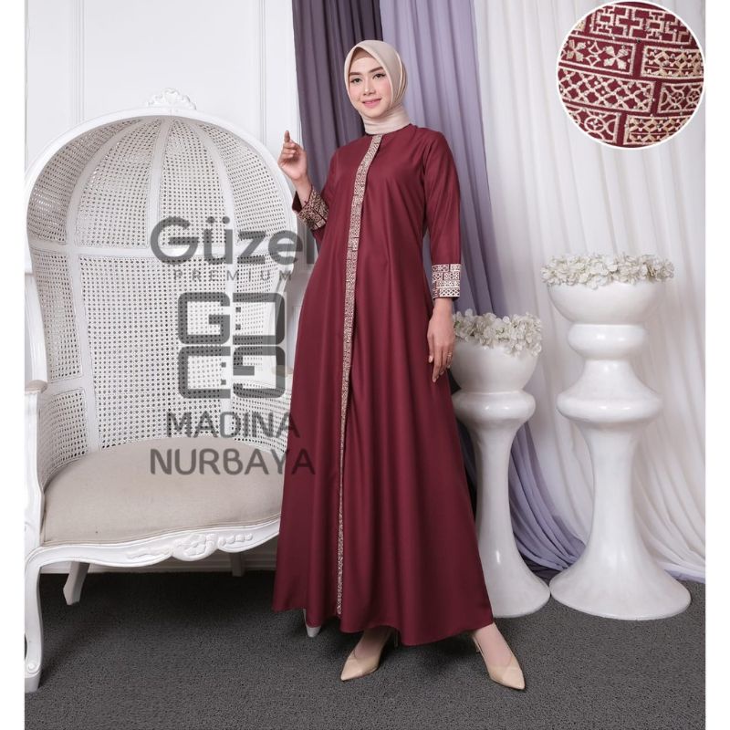 GAMIS MADINA NURBAYA// GAMIS TOYOBO BORDIR PREMIUM QUALITY// GAMIS PESTA BUSUI JUMBO// GAMIS TERBARU
