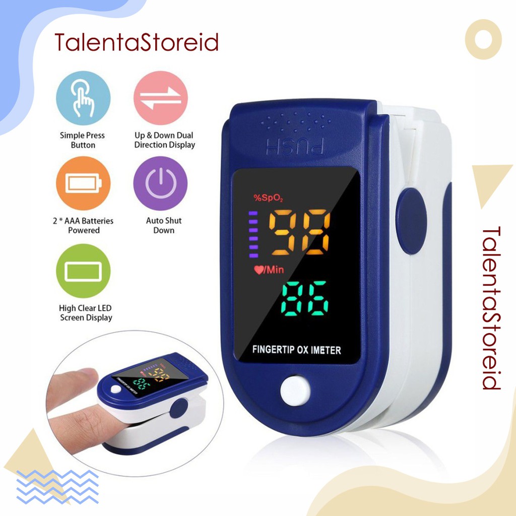 Fingertip Pulse Oximeter sp02 Saturation Monitor Alat Kesehatan Kadar Saturasi Oksigen Dalam Tubuh