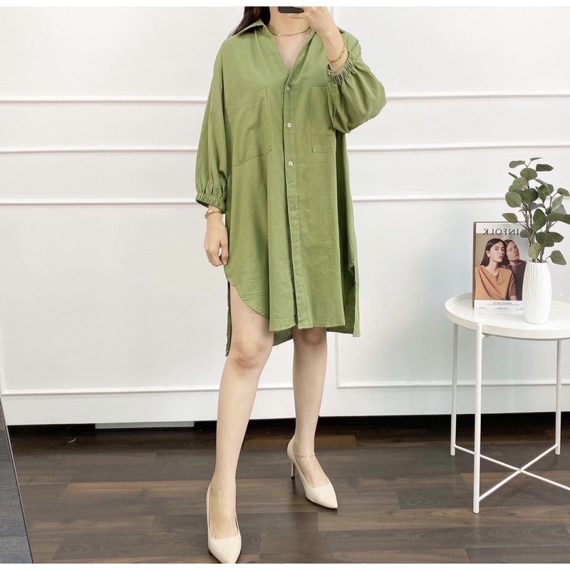 LUNA TUNIK WANITA POLOS JUMBO TIDAK BERSAKU LD 102-120-140 BAHAN SHAKILA TORINO PREMIUM IMPORT TERMURAH