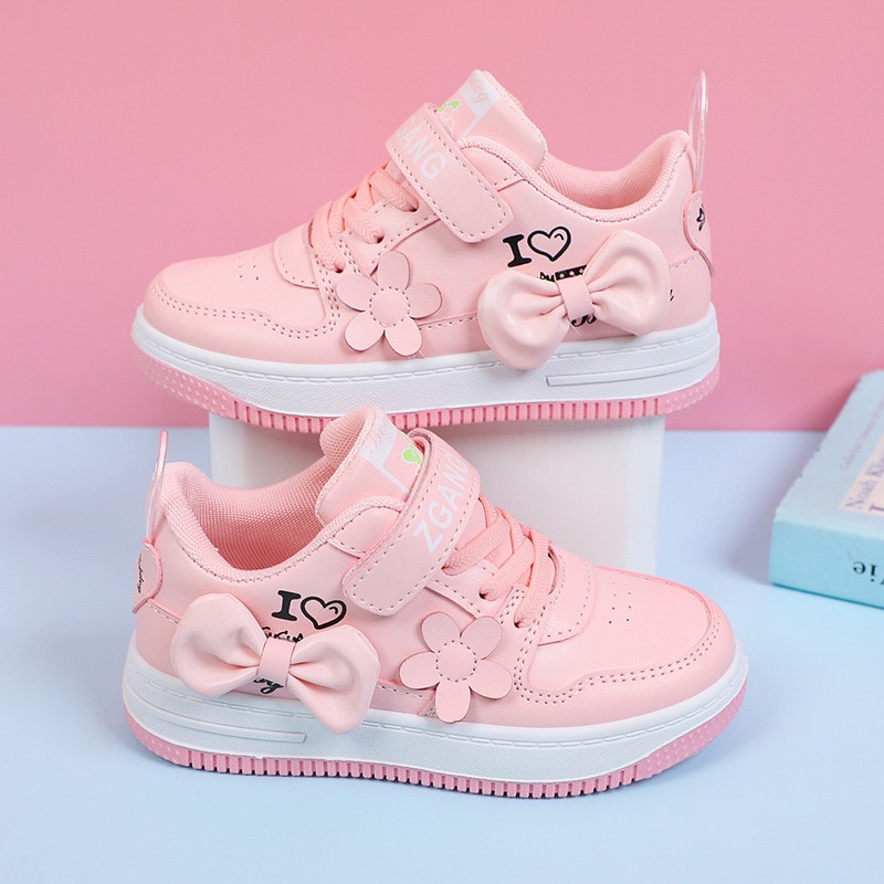 Sepatu Anak Perempuan ASTER MOTIF PINKY LOVE 039 Shoes - Sepatu Sport Anak Casual Import