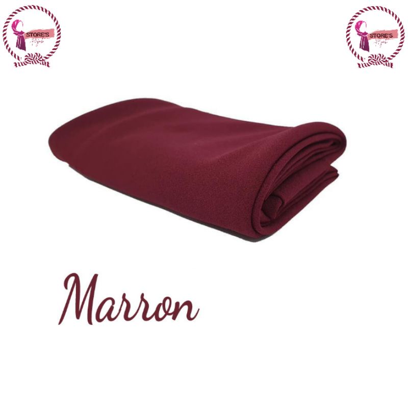 Pashmina Sabyan - Pasmina Polos Diamond Crepe-Marron