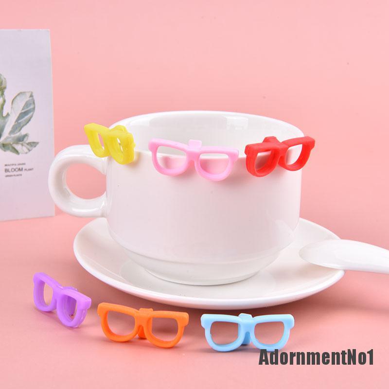 (Adornmentno1) 6pcs Label Penanda Gelas Wine Bahan Silikon