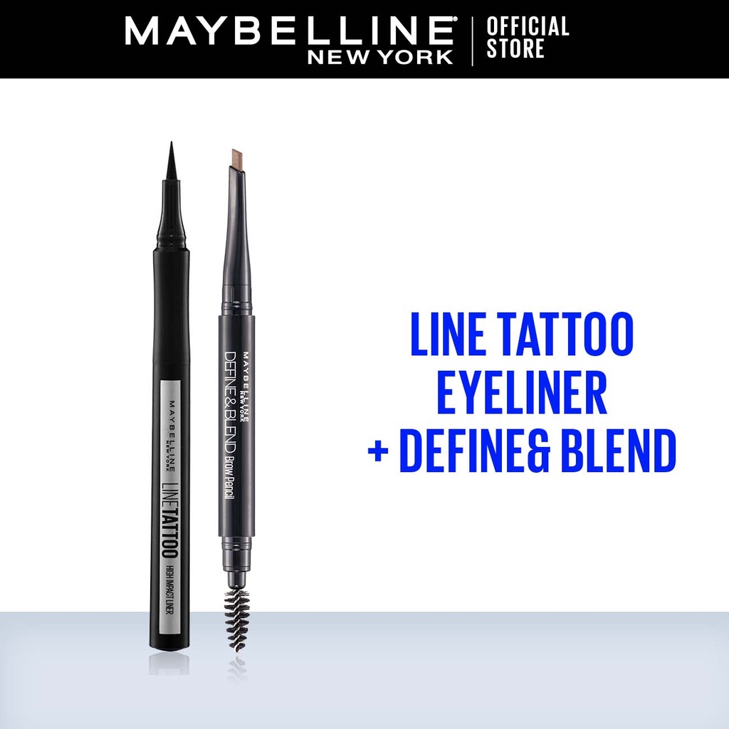 Maybelline All Eyes On Me Make Up Looks ( Liquid Line Tattoo Eye Liner + Define & Blend )