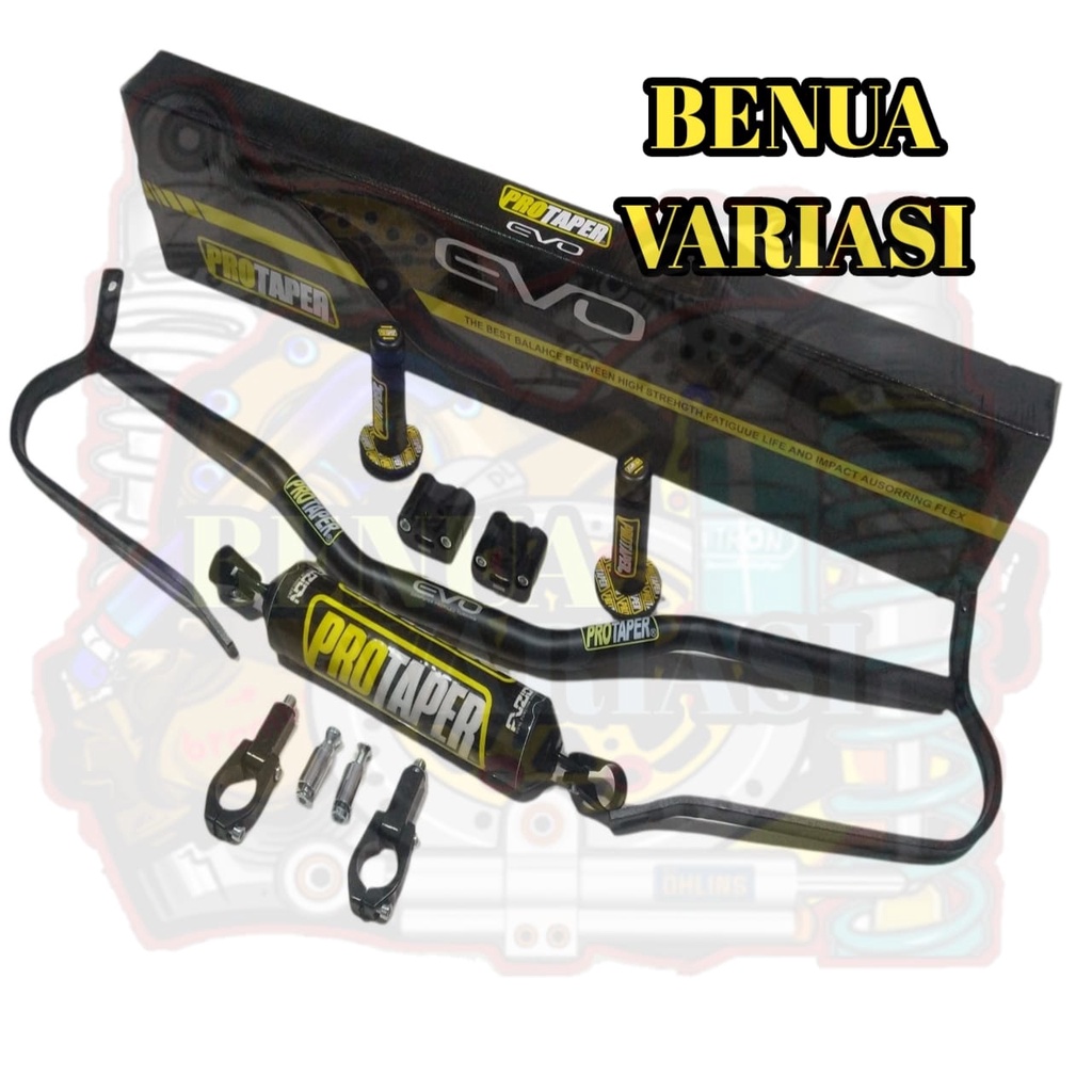 (PROMO PAKETAN KOMPLIT) PAKETAN VARIASI LOW STANG FATBAR PROTAPER EVO SEET PLUS +BUSA PROTAPER+HANDG