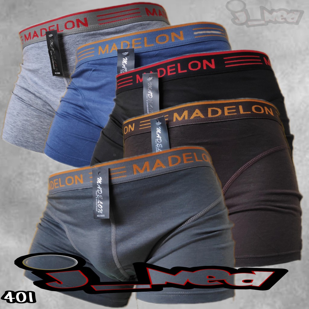 J401 MADELON Celana  Dalam  Pria Boxer  SIZE M L XL 