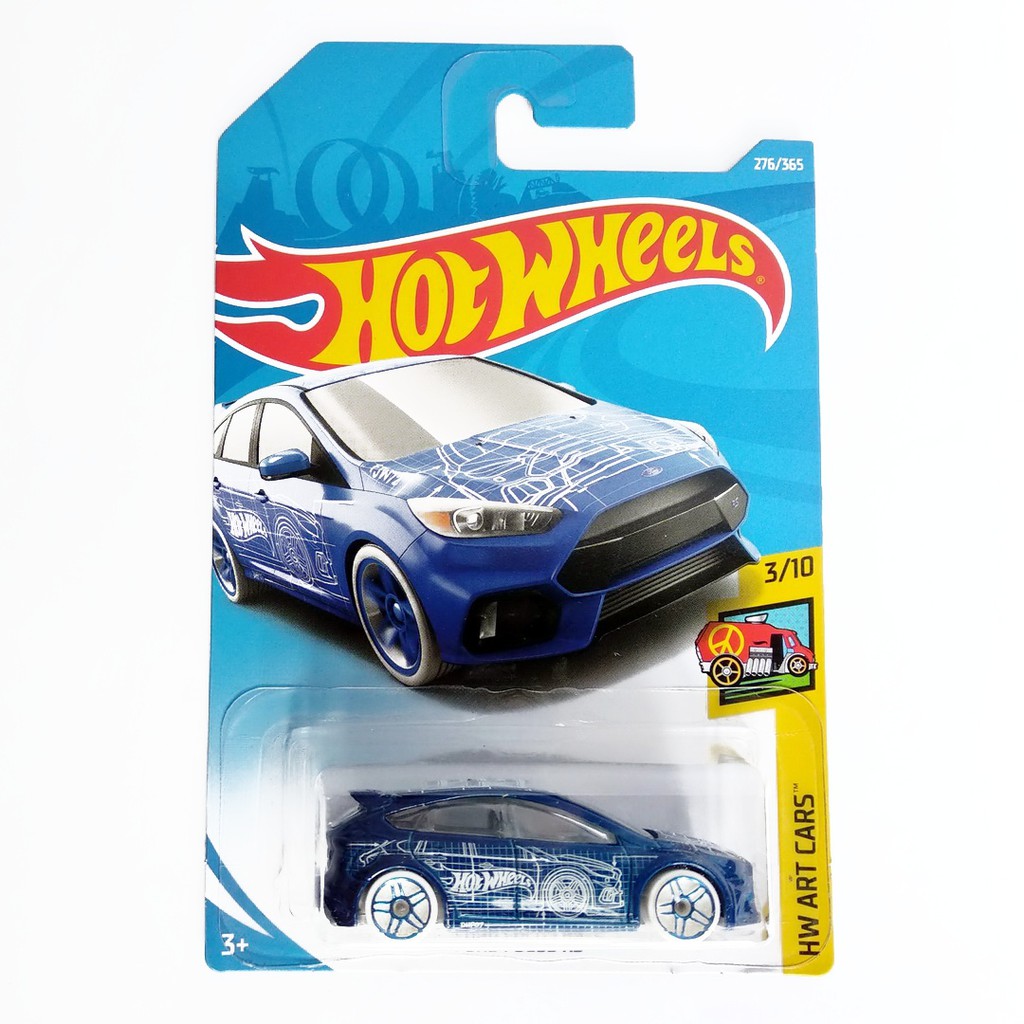 Hot Wheels Ford Focus RS Biru HW Art Cars Mainan Mobil Hotwheels