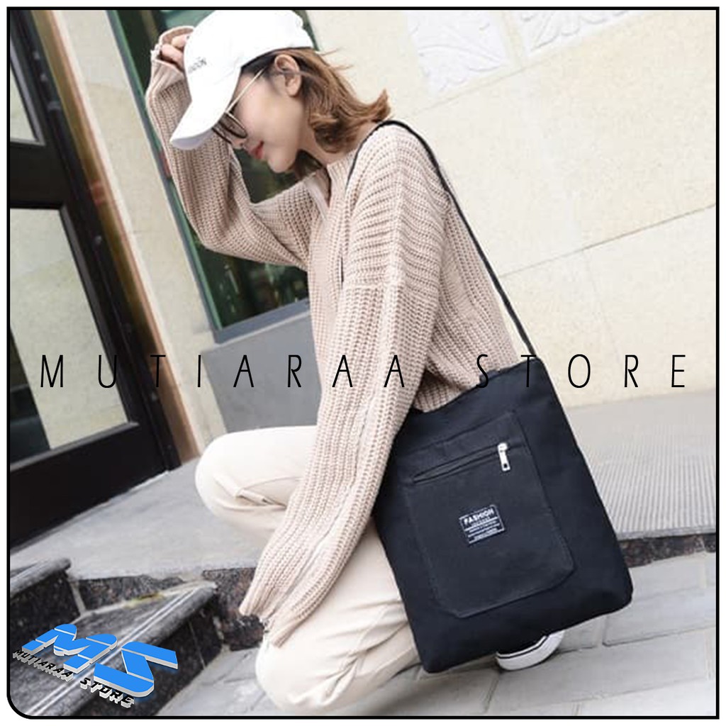 D003 TOTE BAG WANITA RESLETING TOTE KPOP KARAKTER KANVAS Flamingo / Camera / Doraemon 4 - CUAN1688