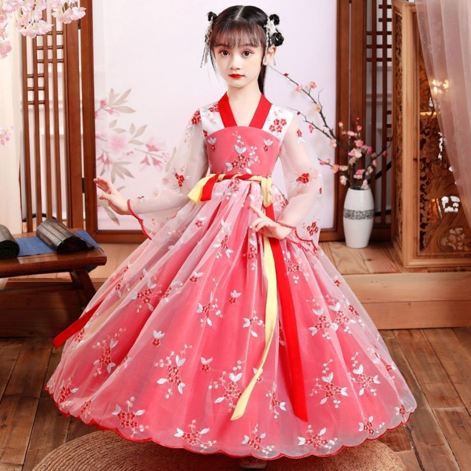 Children's Hanfu girls' spring and summer super FAIRY DRESS ancient clothes Chinese style children's