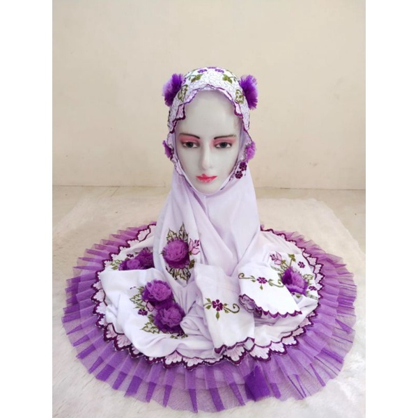 Mukena Terusan Anak Polino Tile size S