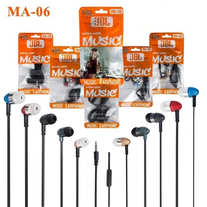 Handsfree Headset Extrabass Universal MA-06 With Mic Superbass Earphone