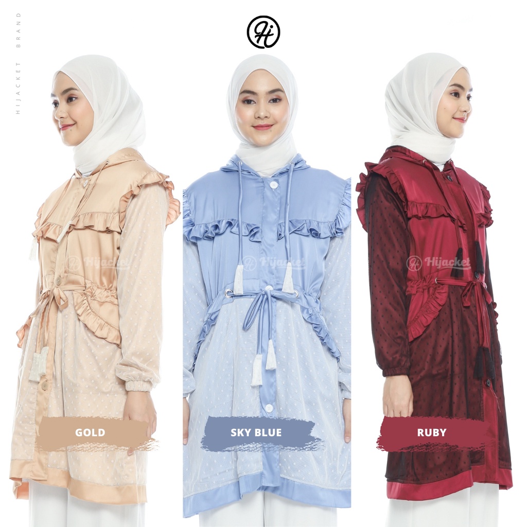 HIJACKET - Jaket Hijaber SCARLETT | Jaket Wanita Panjang | Outerwear For Hijaber