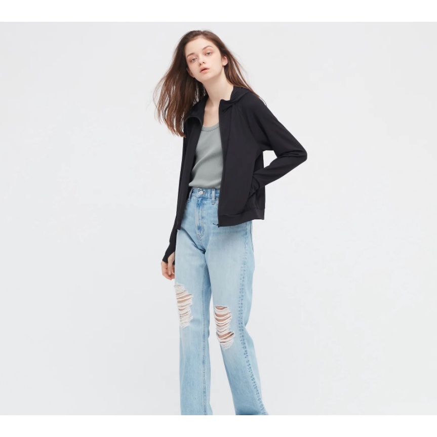UNIQLO WOMEN AIRism JAKET UV PROTECTION MESH HOODIE