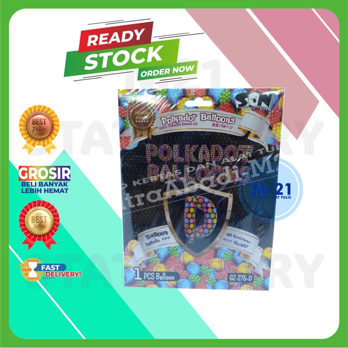 

BALON POLKADOT HURUF D