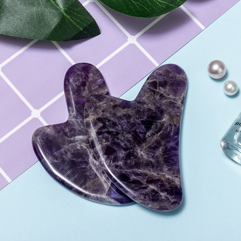 Gua Sha &amp; Roller Facial Massage - Amethyst