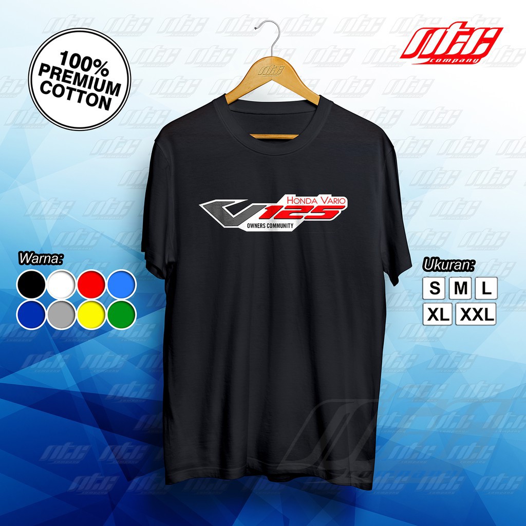 Kaos / T-shirt / Baju Logo Tulisan Honda Vario 125 Original   -MITRA