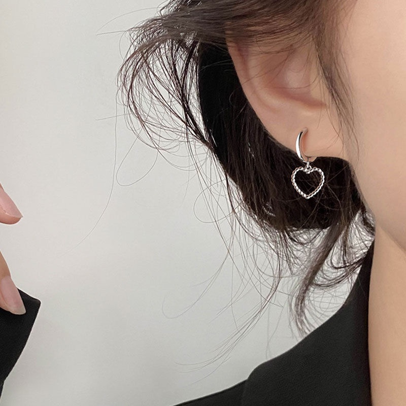 Asymmetric Love Earrings Accessories Trendy Korean Temperament