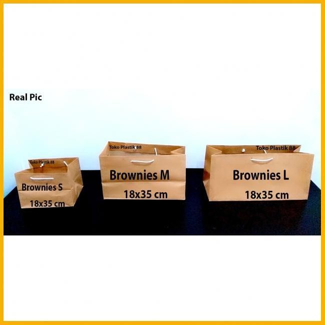 

(TERLARIS) Paperbag Coklat Polos Size Brownies Large (18x35 cm)