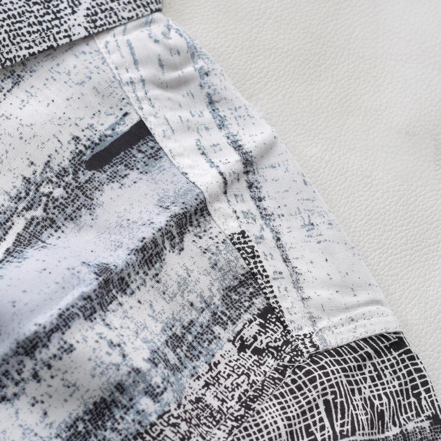 Limited - Kemeja Pria/Cowok Motif Printing Lengan Pendek Kemeja Motif Daun Kembang dan Bunga Abstrak