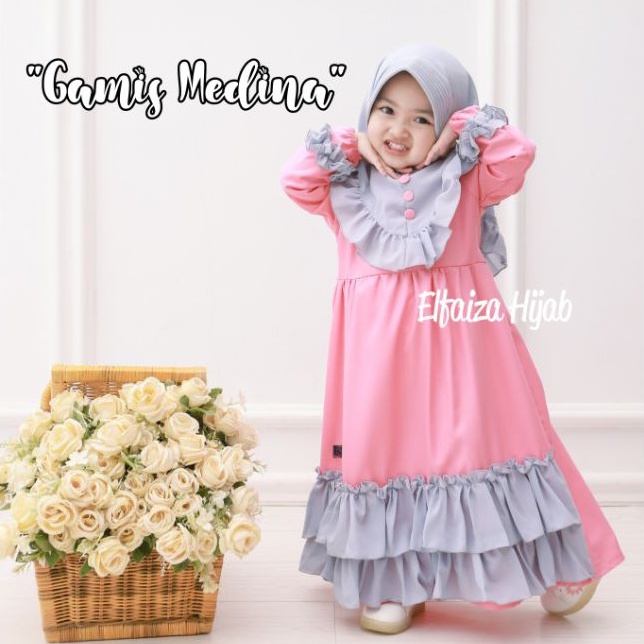 Gamis Anak Perempuan MEDINA Gamis ANAK USIA 1-8 Tahun