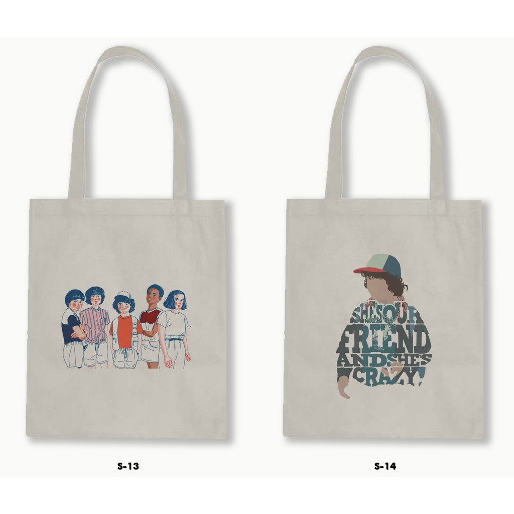 TOTE BAG BLACU - STRANGER THINGS .01