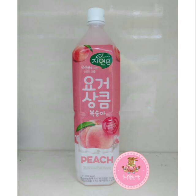 

Woongjin Zaiyeonun Yogurt Peach - Minuman Yogurt Persik 1,5Liter