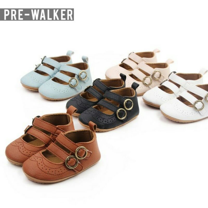 Sepatu Prewalker Bayi Perempuan Vintage Style- Sepatu Bayi Belajar Jalan S1207