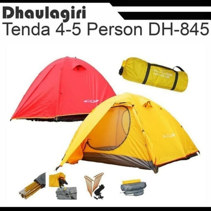 Tenda Dhaulagiri DH845 Camping Tentt Kap 4-5 Orang Outdoor Gunung