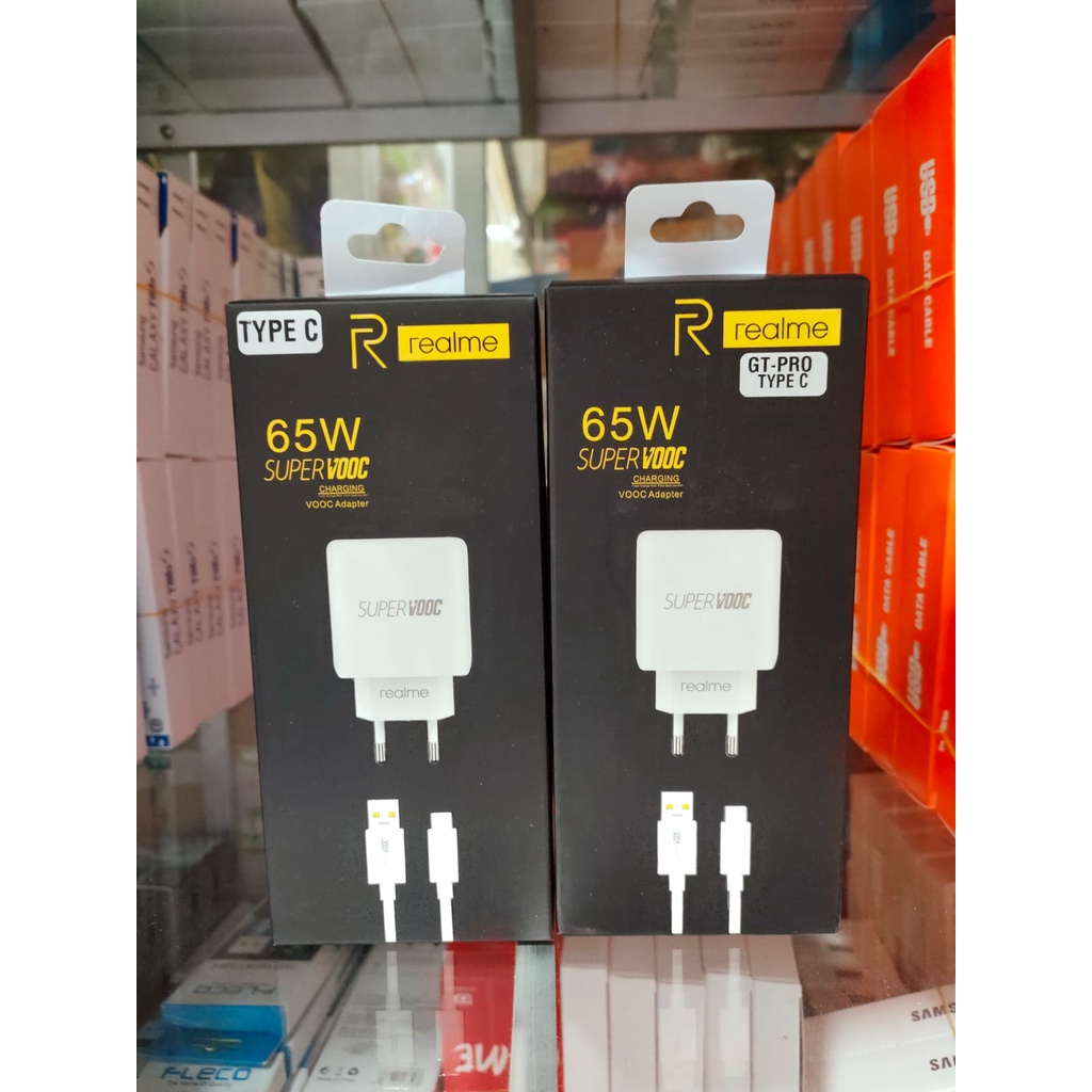 TRAVEL CHARGER REALME 65W TYPE-C SUPERVOOC CASAN REALME SUPER VOOC 65 TIPE C