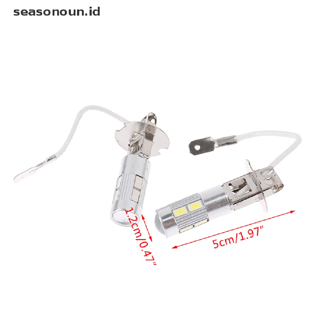 (seasonoun) 2pcs Lampu Kabut LED H3 High Power Tahan Lama Untuk Mobil