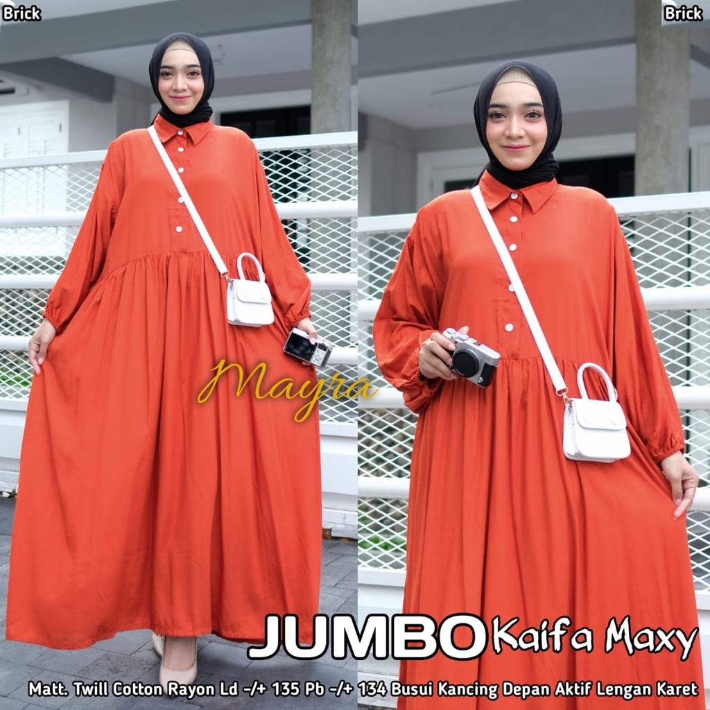 Baju GAMIS XXXXL LD 140 JUMBO Super PB 140 TOYOBO - BADAN GEMUK IBU HAMIL UKURAN BIG SIZE 298-kaifa brick