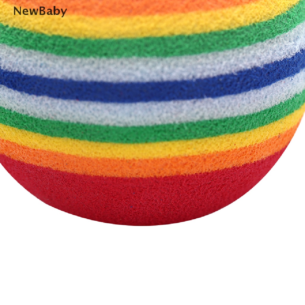 NewBaby 10Pcs Rainbow Stripe foam Sponge Golf Balls Swing Practice Training Aids ID