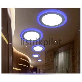 Downlight LED Panel 2 Warna 3+3 Watt 6+3watt 12+4wett Bulat