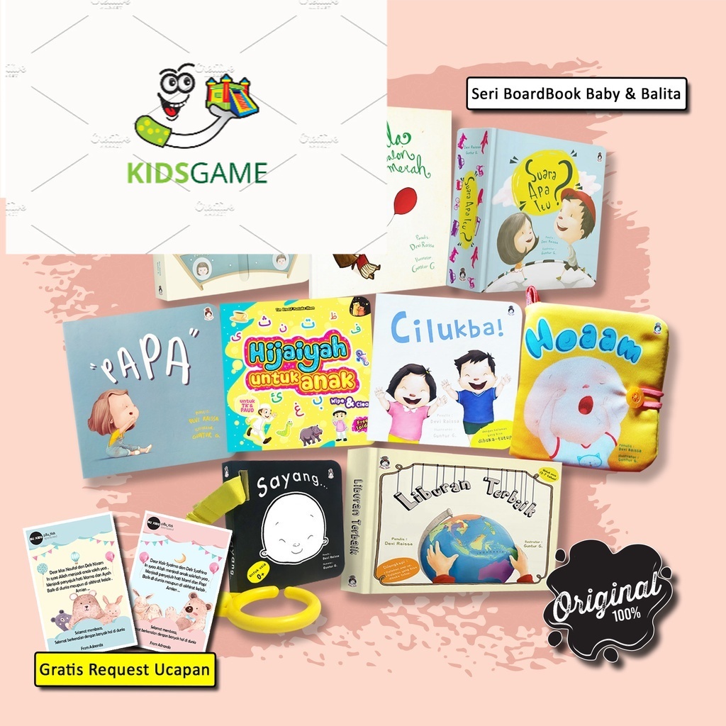 

BOARD BOOK BAYI DAN BALITA CILUKBA - SAYANG - PAPA - HOAAM - HIJAIYAH