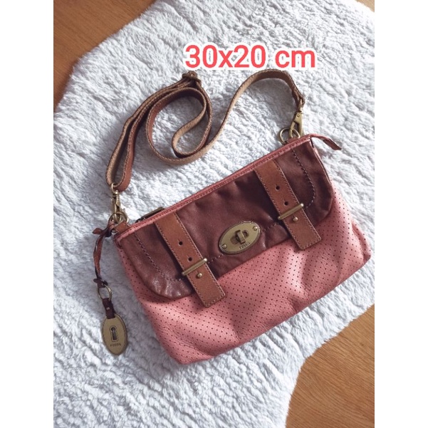 Tas Fossil Ori Preloved Authentic Full Kulit Selempang