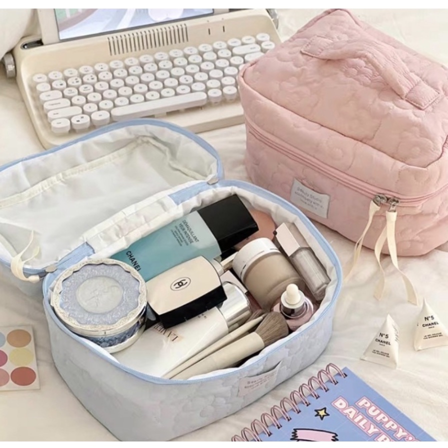 CARYS COSMETIC BAG / KOREAN CUTE PILLOW MAKE UP POUCH / TAS MAKEUP BANTAL PASTEL COLOR / TAS KOSMETIK PERJALANAN WANITA TAHAN AIR / TAS PENYIMPANAN BERKAPASITAS BESAR / TRAVELLING POUCH ORGANIZER