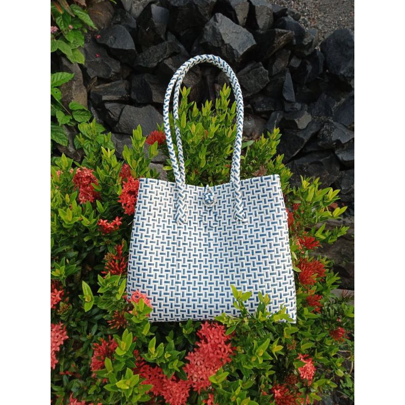 Tas Anyaman Plastik Jali-Jali Size L