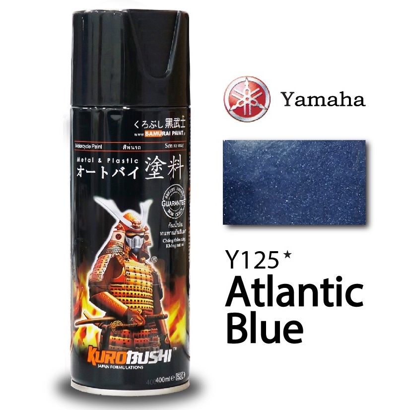 Cat Semprot Pilox Pilok NEW Metallic Colours Samurai Paint Kurobushi Y125* ATLANTIC BLUE / Biru Metalik (400ml)