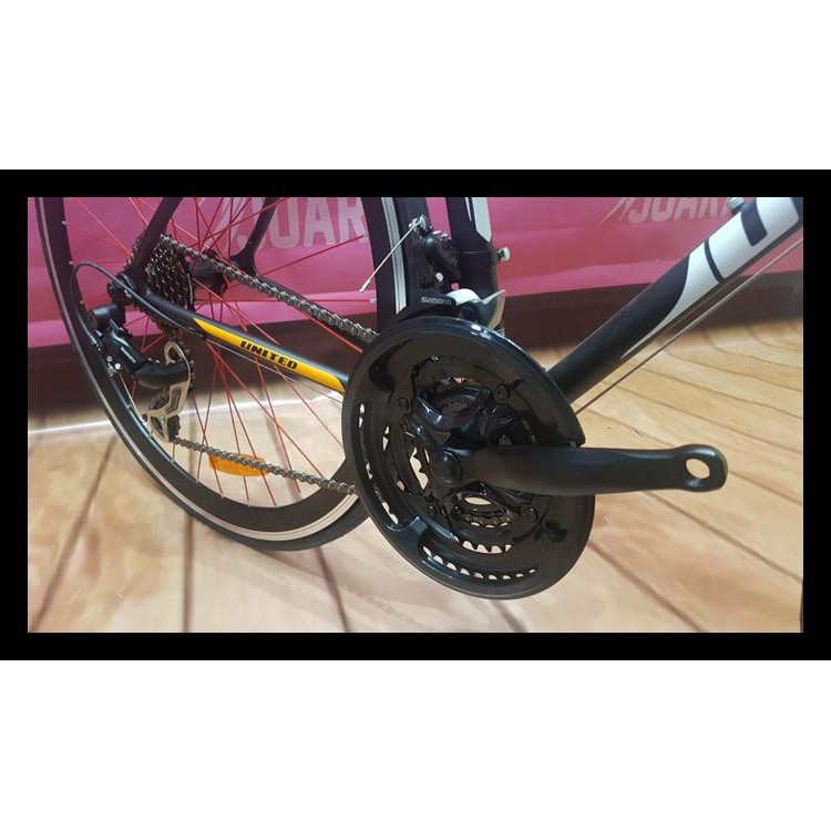 Hot List Sepeda United Slick 02 Roadbike 700C 21 Speed Black Best Seller