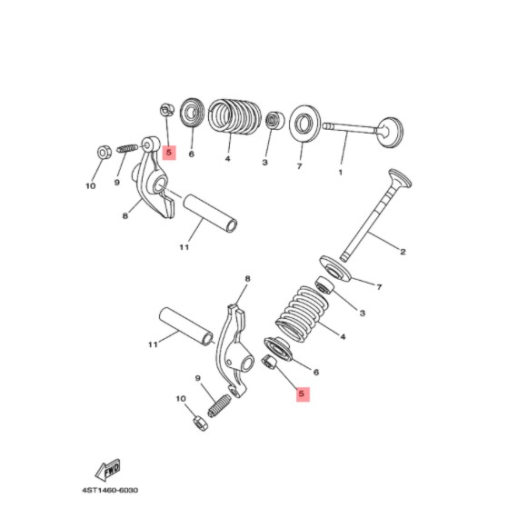 lock valve spring kuku klep crypton vega r lama dan new - vega zr rr jupiter z 105 110 burhan 115 robot lexam original ygp 3S0-E2118-00