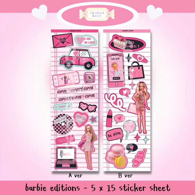 

[Candies Bear] Barbie editions KISS CUT Stiker Deco polcos by candies bear
