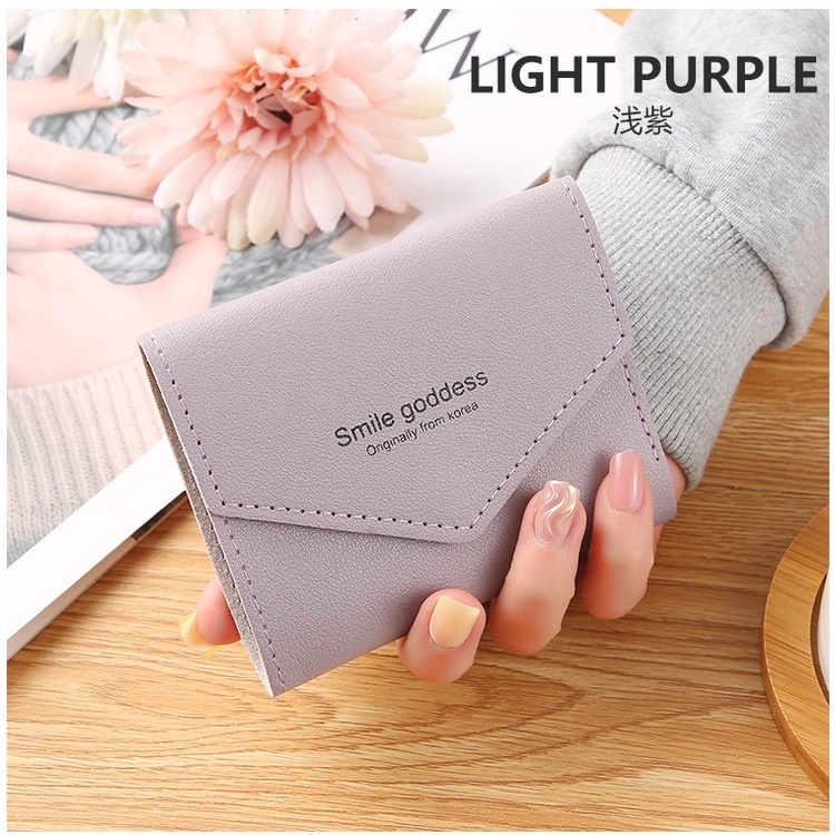 ASIN829 - A16 DOMPET WANITA / DOMPET LIPAT PENDEK WANITA IMPORT-UNGU
