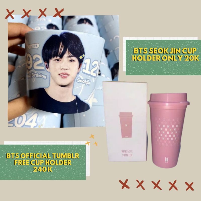 Cup Holder Seokjin BTS Tumblr Official Pop Up Store