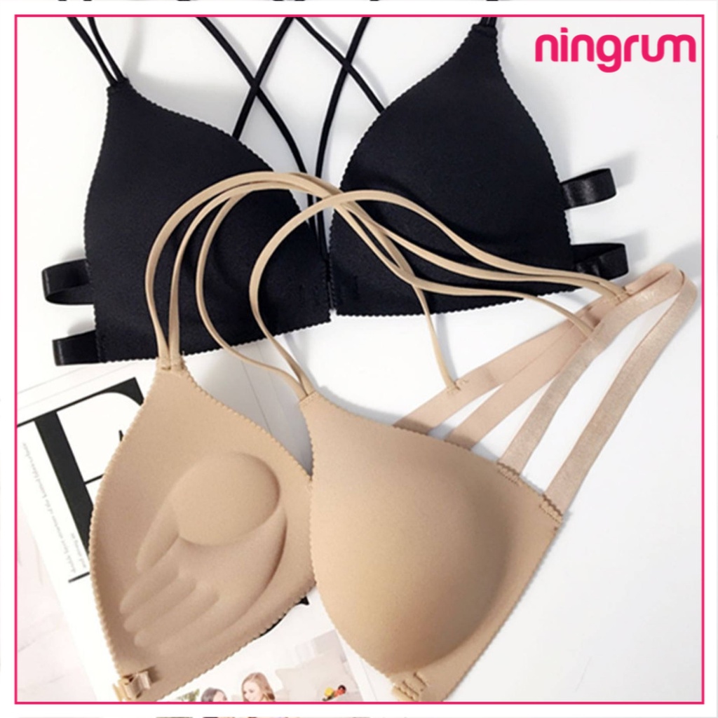 Ningrum Pakaian Dalam Bra Wanita BH Wanita Push Up Korea Bh Tali Tanpa Kawat Kutang Busa Seamless - 2004