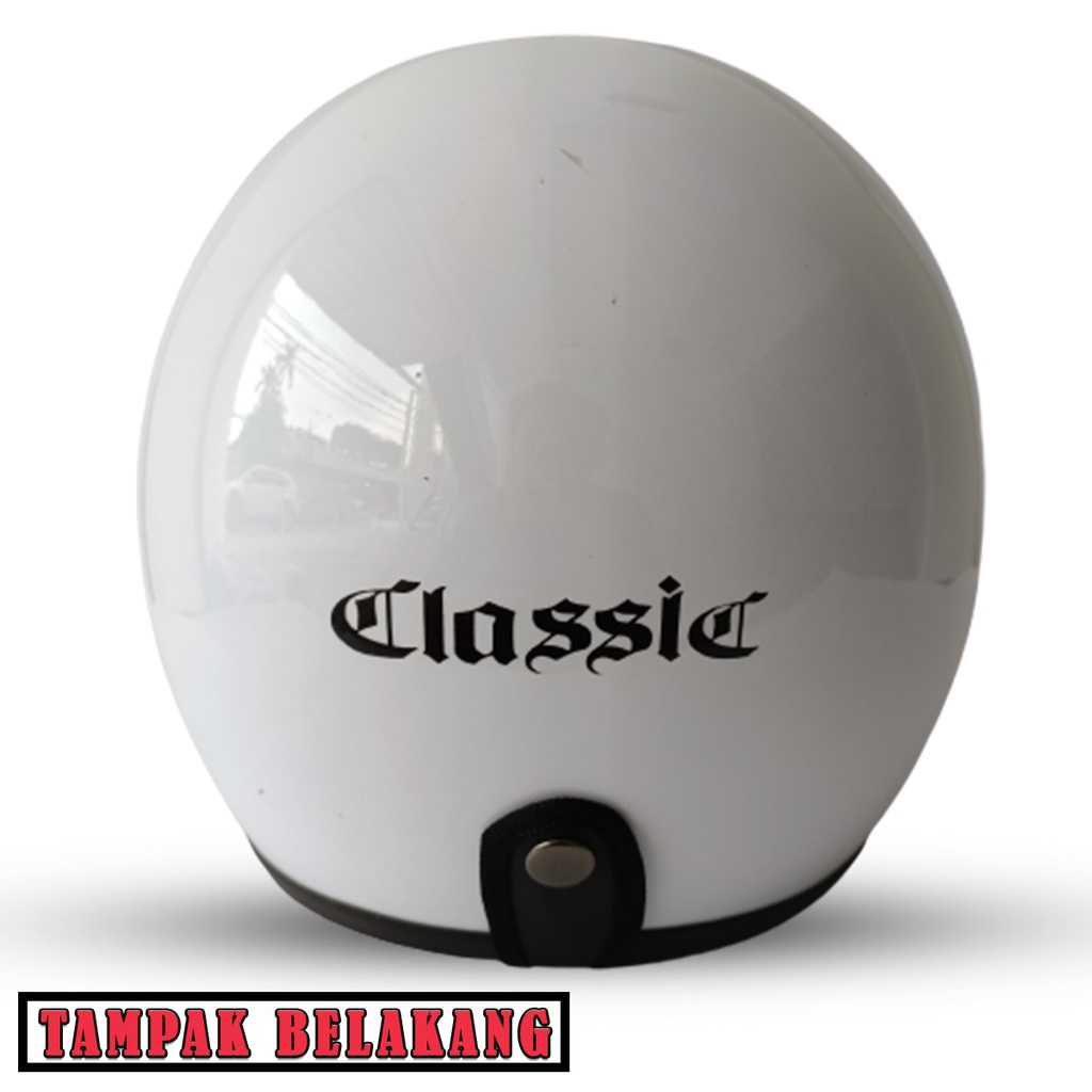 Helm Bogo Dewasa Full Leher Retro Classic SNI Kaca Datar Silver Kaca Datar Pelangi Untuk Pria Dan Wanita Dewasa Free Packing Dus COD